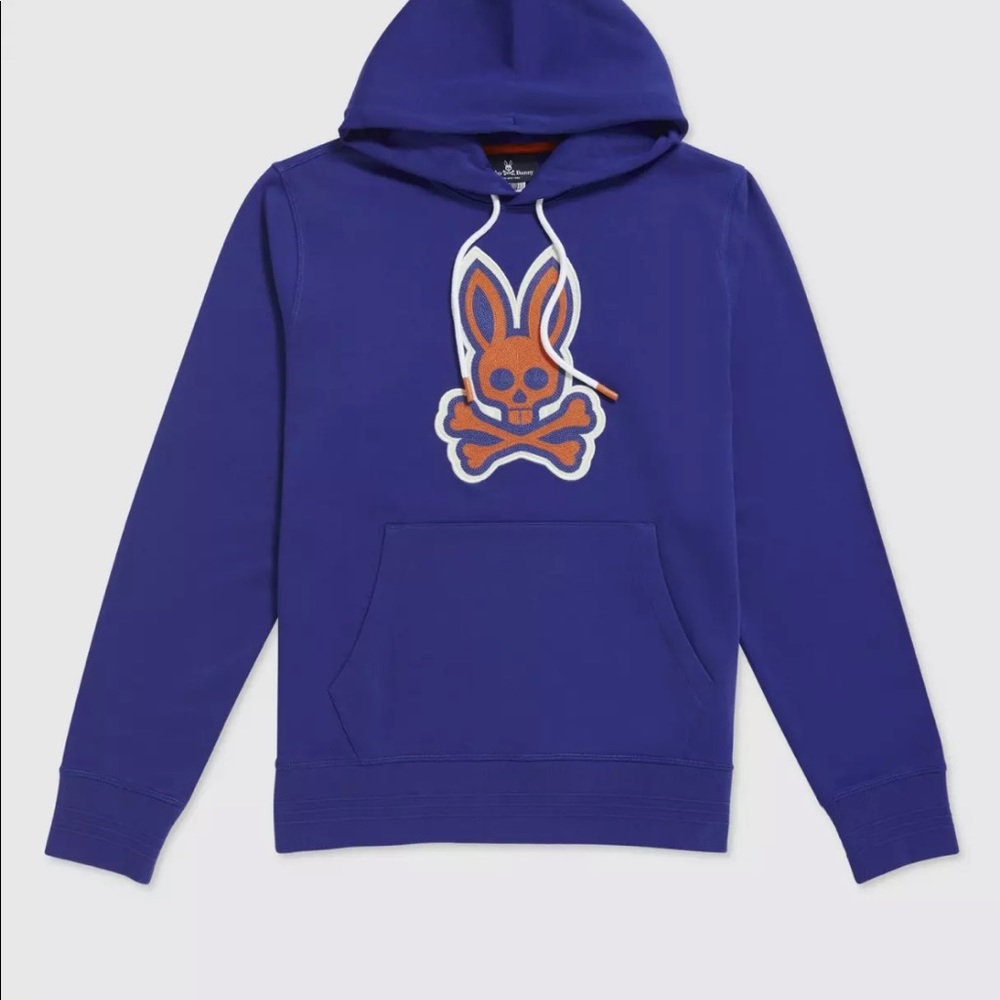 PSYCHO BUNNY MENS KENDAL LONG SLEEVE TEE- DARK ROYAL-NWT-B6H314Q1FT